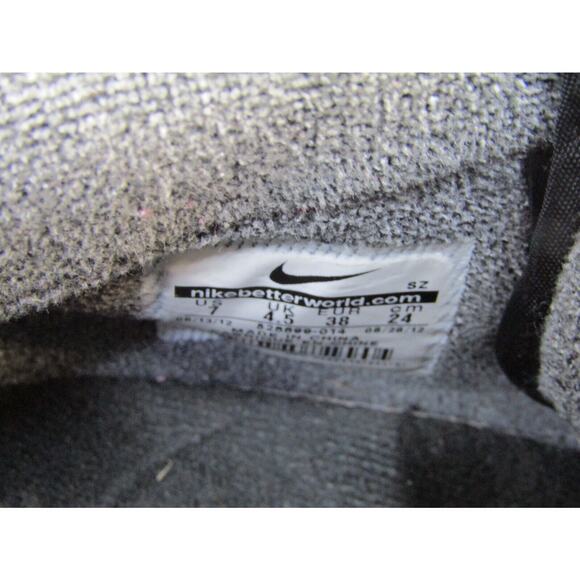 NIKE Sky Hi Dunk Women Sz 7 Black Purple Leather Lace Up Hidden Wedge Sneaker - Picture 14 of 15